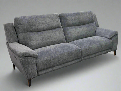 "Wren Sloane" Charcoal Fleck Electric Recline 3 Seater Sofa