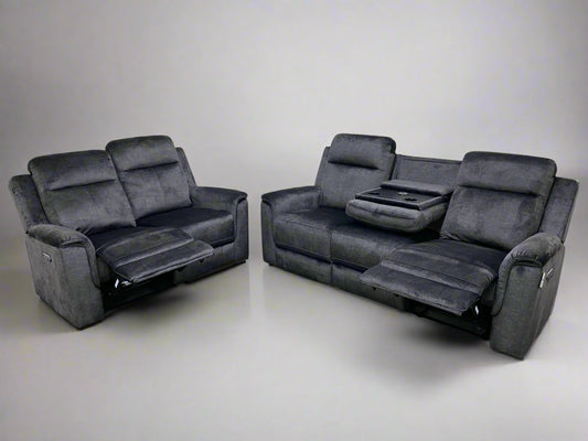 "Belvedere Vogue" Power Recline 3 Seater & 2 Seater Bundle